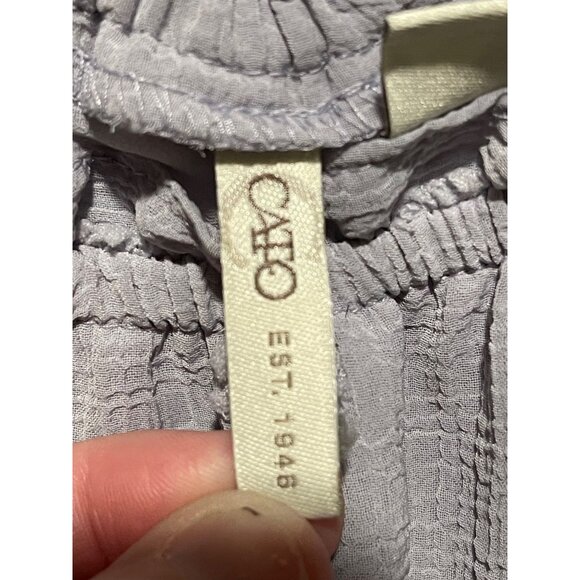 Cato Women's Light Purple Textured Blouse Size 22/24W - Picture 5 of 8